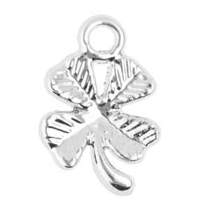 Metaal bedels clover Silver