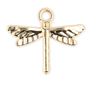 Metaal bedels dragonfly Gold
