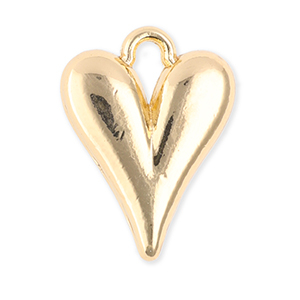 Metaal bedels heart Gold
