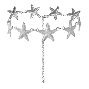 Heupkettingen starfish Silver