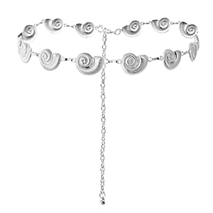 Heupkettingen shells Silver