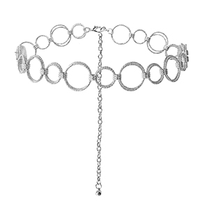 Heupkettingen double ring Silver