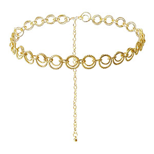 Heupkettingen double ring Gold
