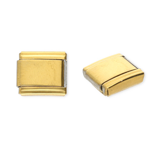 Italian charms losse schakels van Stainless steel Roestvrij staal(RVS) Gold