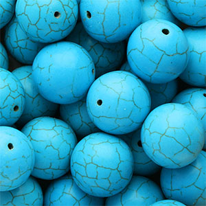 Keramiek kraal 20mm Blue