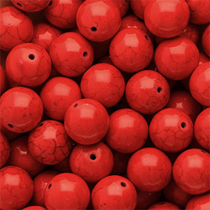 Keramiek kraal 16mm Red