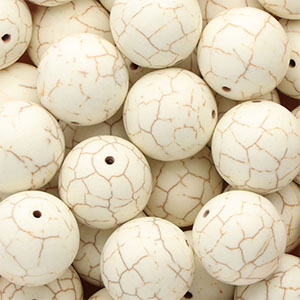 Keramiek kraal 20mm White