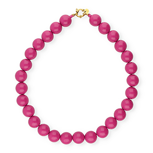 BY31&reg; kettingen van 16mm acryl kralen shiny Rose violet 17-2624 TCX-gold