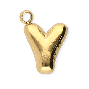 Bedels van Stainless steel Roestvrij staal (RVS) letter Y Gold