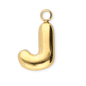 Bedels van Stainless steel Roestvrij staal (RVS) letter J Gold