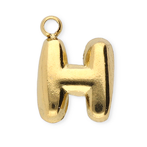 Bedels van Stainless steel Roestvrij staal (RVS) letter H Gold