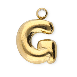 Bedels van Stainless steel Roestvrij staal (RVS) letter G Gold