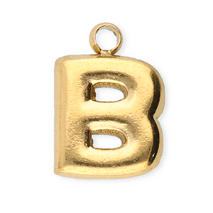 Bedels van Stainless steel Roestvrij staal (RVS) letter B Gold