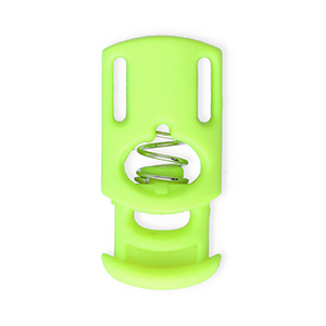 Gekleurde onderdelen koordstopper rectangle Neon green