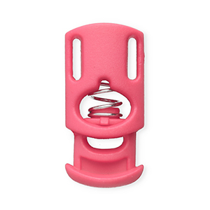Gekleurde onderdelen koordstopper rectangle Pink