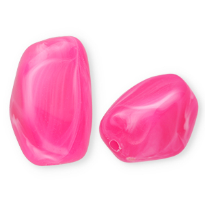 Kralen van acryl rectangle Fuchsia-marble