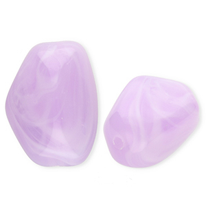 Kralen van acryl rectangle Lilac-marble