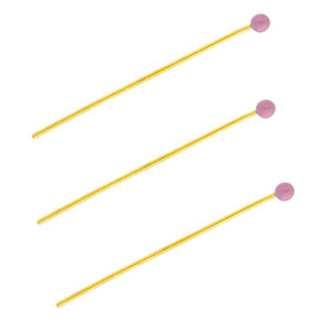 BY31&reg; Benodigdheden van Stainless steel Roestvrij staal (RVS) nietstiften with ball 35mm Gold-lavender purple