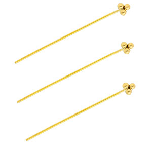 BY31&reg; Benodigdheden van Stainless steel Roestvrij staal (RVS) nietstiften with spheres 35mm Gold