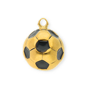 Bedels van Stainless steel Roestvrij staal (RVS) football Gold-black