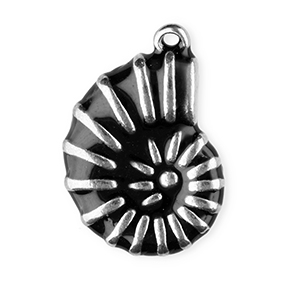 Bedels van Stainless steel Roestvrij staal (RVS) enamel shell Silver-black