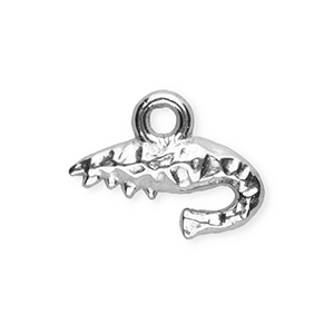 Bedels van Stainless steel Roestvrij staal (RVS) shrimp Silver