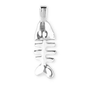 Bedels van Stainless steel Roestvrij staal (RVS) fishbone Silver