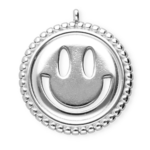 BY31&reg; Bedels van Stainless steel Roestvrij staal (RVS) smiley Silver