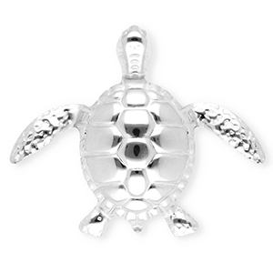 Statement broches van Stainless steel Roestvrij staal (RVS) turtle Silver