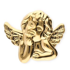 Statement broches van Stainless steel Roestvrij staal (RVS) angel Gold