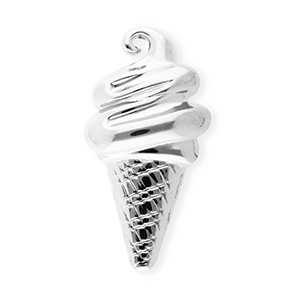 Statement broches van Stainless steel Roestvrij staal (RVS) ice lolly Silver