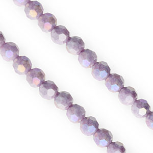 Facet kralen top quality round 6mm Purple-AB coating
