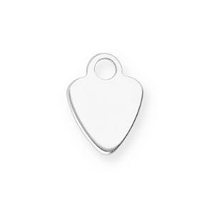 Bedels van Stainless steel Roestvrij staal (RVS) heart Silver
