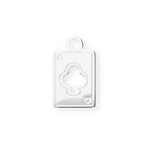 Bedels van Stainless steel Roestvrij staal (RVS) playcard Silver