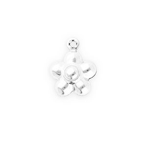 Bedels van Stainless steel Roestvrij staal (RVS) flower Silver