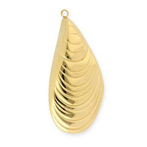 Bedels van Stainless steel Roestvrij staal (RVS) mussel Gold