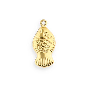 Bedels van Stainless steel Roestvrij staal (RVS) fish Gold