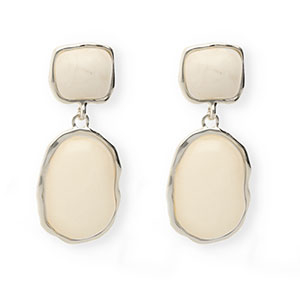 Musthave oorbellen&nbsp;/&nbsp;oorstekers met RVS steker Silver-beige
