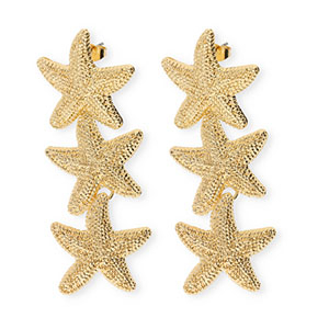 Musthave oorbellen&nbsp;/&nbsp;oorstekers starfish met RVS steker Gold