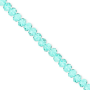 Facet kralen top quality disc 4x3mm Turquoise green