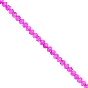 Facet kralen top quality disc 3x2mm Fuchsia pink