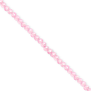 Facet kralen top quality disc 3x2mm Light pink
