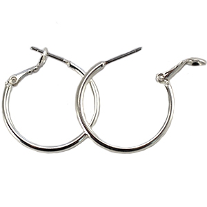 Metaal onderdelen DQ creolen 25mm Zilver 