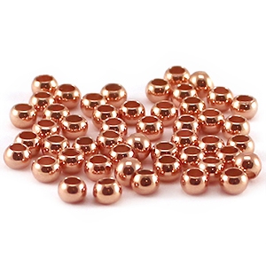 Knijpkralen DQ 3mm Ros&eacute; gold 