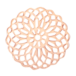 Bohemian tussenstukken rond 15mm Rosegold