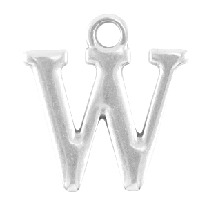 DQ metaal letterhanger W Antiek zilver (nikkelvrij)