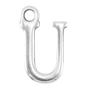 DQ metaal letterhanger U Antiek zilver (nikkelvrij)