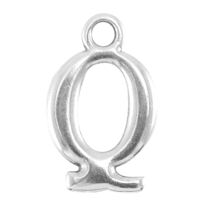DQ metaal letterhanger Q Antiek zilver (nikkelvrij)