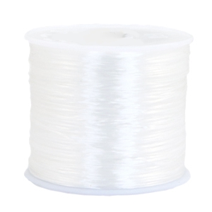 Elastiek plat 0.7mm Transparant wit