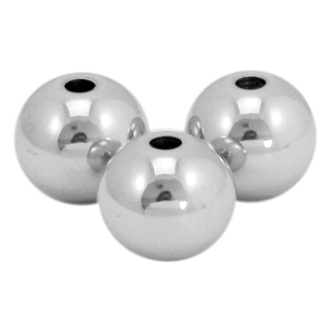 Kralen van Stainless steel Roestvrij staal 6mm (RVS) Zilver